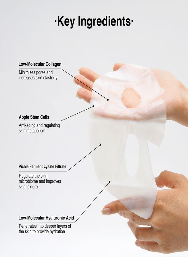 SUDAJI Apple Stem Cells Probiotics Collagen Face Mask (37gx5ea), Hydrating Overnight Hydrogel Mask for All Skin Types – Elasticity Enhancing, Firming, Moisturizing​ - Image 2
